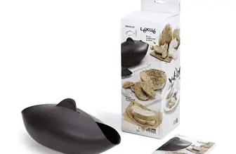 Lékué Set Brotbackschale braun 28 x 23 x 13 cm Löffel   Amazon.de  Küche Haushalt Wohnen
