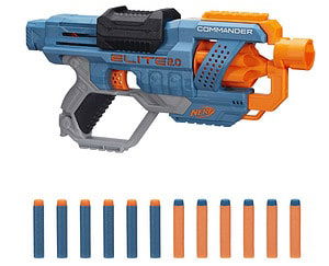 Nerf Elite 2 Commander Rd 6 Blaster 12 Nerf Darts 6 Dart Rotationstrommel Tactical Rail Steckschi