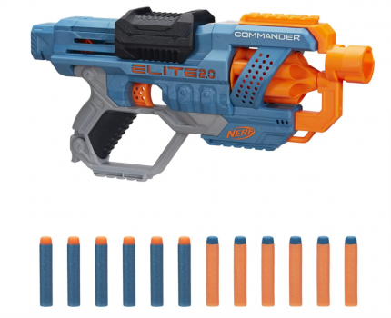 Nerf Elite 2 Commander RD 6 Blaster 12 Nerf Darts 6 Dart Rotationstrommel Tactical Rail Steckschi