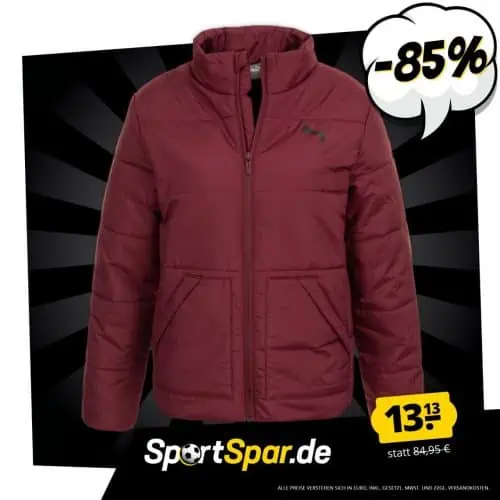 PUMA Essentials+ Padded Damen Jacke (Gr. S bis XL) für 13,13 zzgl. 3,95 € Versand