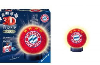 Ravensburger 3D Puzzle 12177 Nachtlicht Puzzle Ball FC Bayern Muenchen 72 Teile