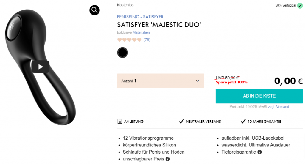 Satisfyer Majestic Duo Penisring