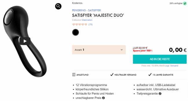 Satisfyer Majestic Duo Penisring e1644224177580