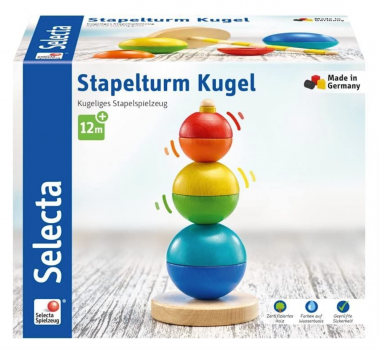 Selecta 62002 Kugel Stapelturm Holzspielzeug 16 cm bunt  Amazon.de  Spielzeug