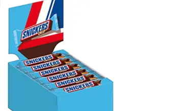 Snickers Schokoriegel   Crisp   24 Riegel in einer Box 24 x 40 g   Amazon.de  Lebensmittel Getrae