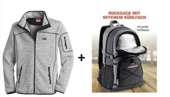 Stubai Strick Fleecejacke + Gratis Nordcap Rucksack