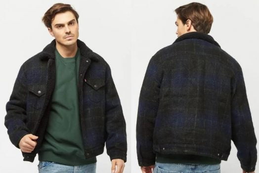 VTG FIT SHERPA TRUCKER OVERSIZE NIGHTWATCH PLAID