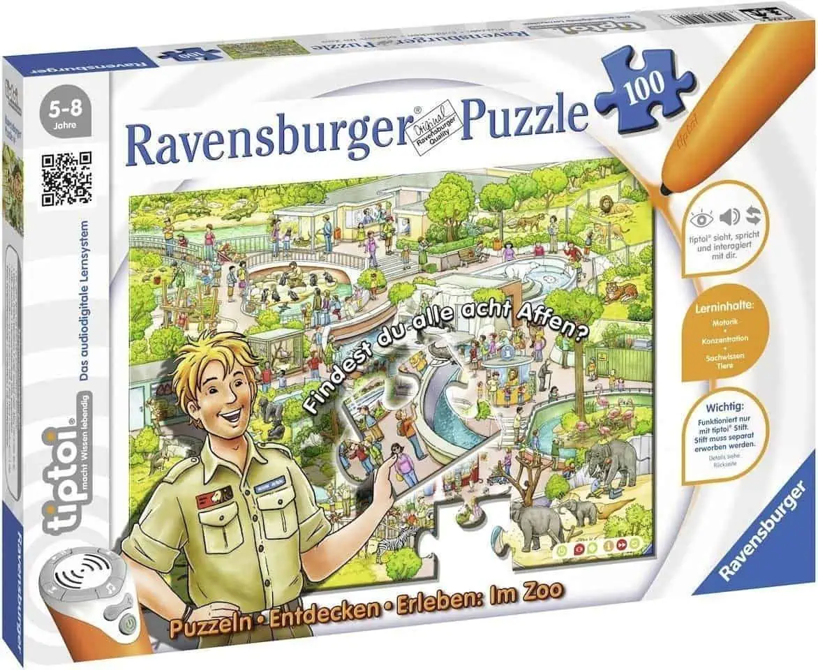 Ravensburger tiptoi – Puzzeln, Entdecken, Erleben: Im Zoo (100 Teile) für 9,99 € inkl. Versand statt 12,39 €