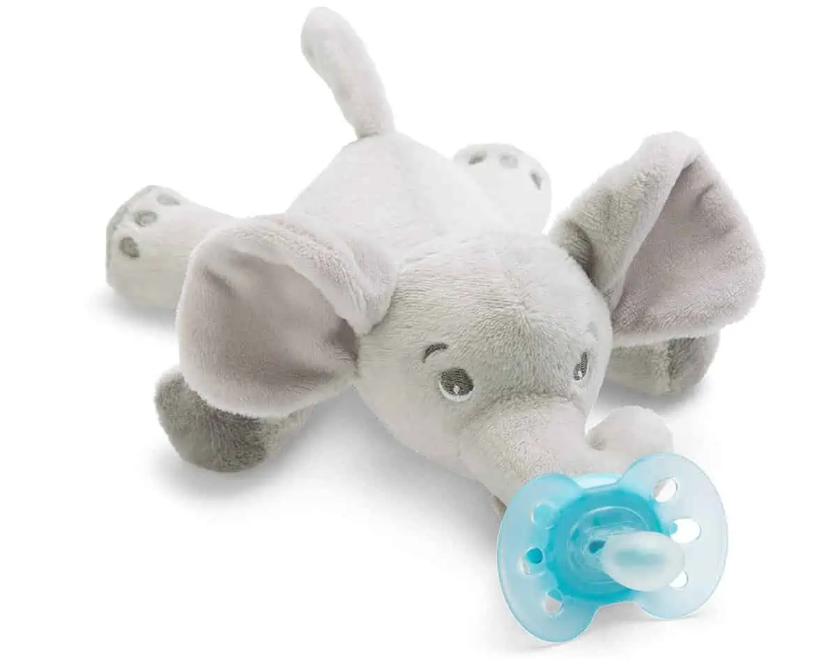 Philips AVENT Schnullerbefestigung SCF348/13 (Set, 2-tlg., Ultraweiches Kuscheltier mit Schnuller) für 8,66 € [Prime] statt 12,31 €