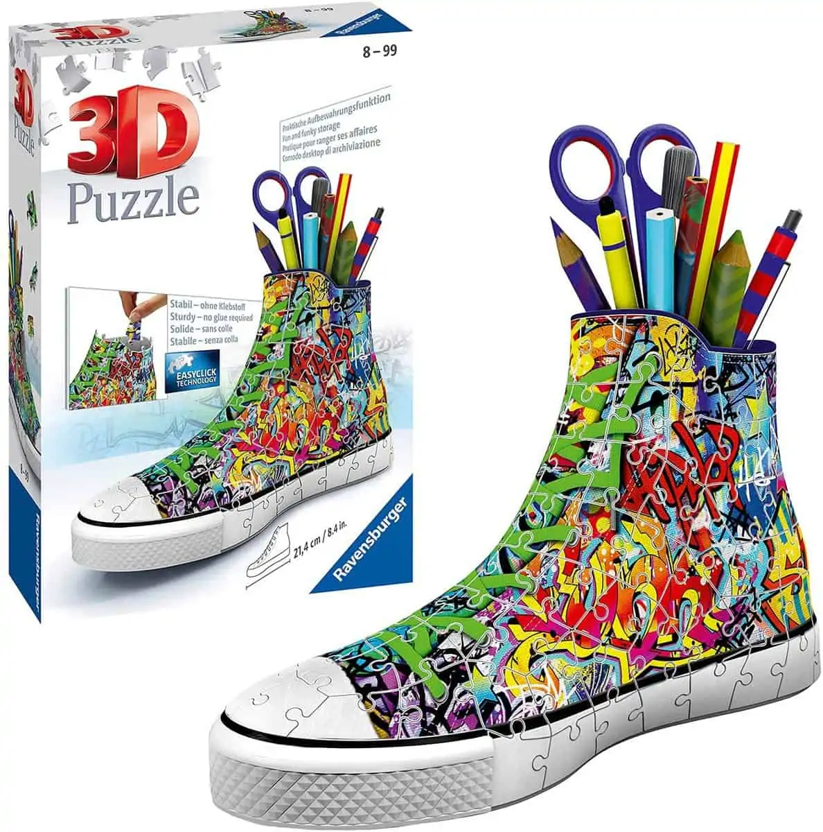 Ravensburger 3D Puzzle 12535 Sneaker Graffiti – Praktischer Stiftehalter für 12,99 € [Prime] statt 16,99 €