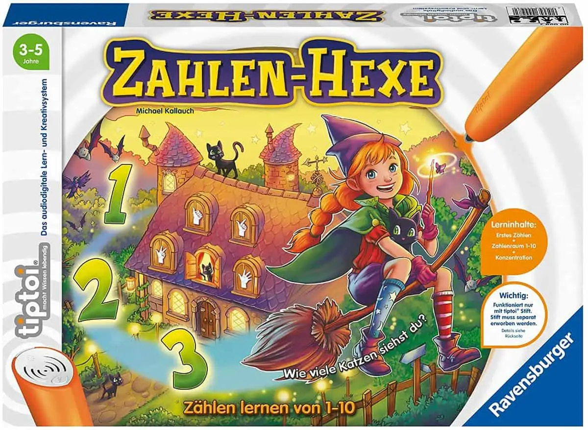 Ravensburger tiptoi Spiel 00098 Zahlen-Hexe – Zählen lernen von 1-10 für 8,09 € [Thalia KultClub/Newsletter] statt 17,99 €