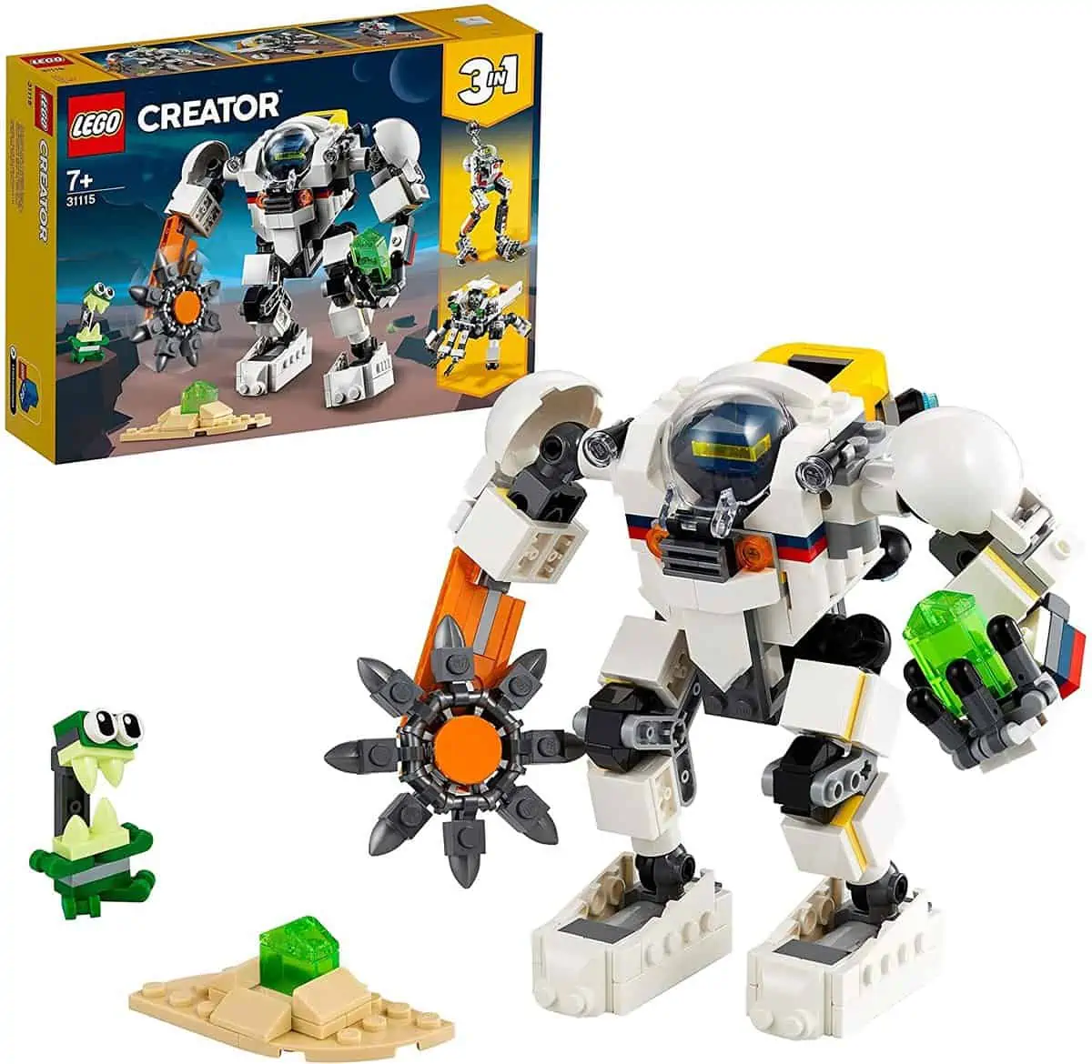 LEGO (31115) Creator 3-In-1 Weltraum-Mech Spielzeug mit Roboter und Lastenträger für 15,53 € [Prime] statt 20,09 €