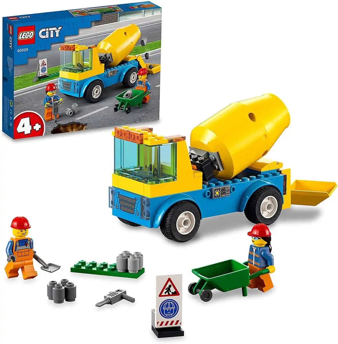 LEGO (60325) City Starke Fahrzeuge Betonmischer, LKW-Spielzeug mit Baustelle für 11,32 € [Prime] statt 16,27 €