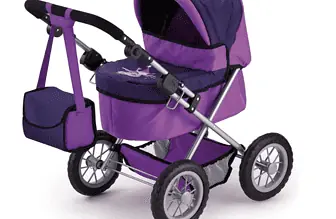 Bayer Design 13012AA Puppenwagen Trendy hoehenverstellbar zusammenklappbar mit Tasche Motiv  Fee