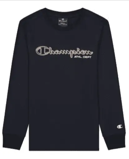 Champion Crewneck Kinder Longsleeve T-Shirt (Gr. S bis XXL) für 11,33 € zzgl. 3,99 € Versand