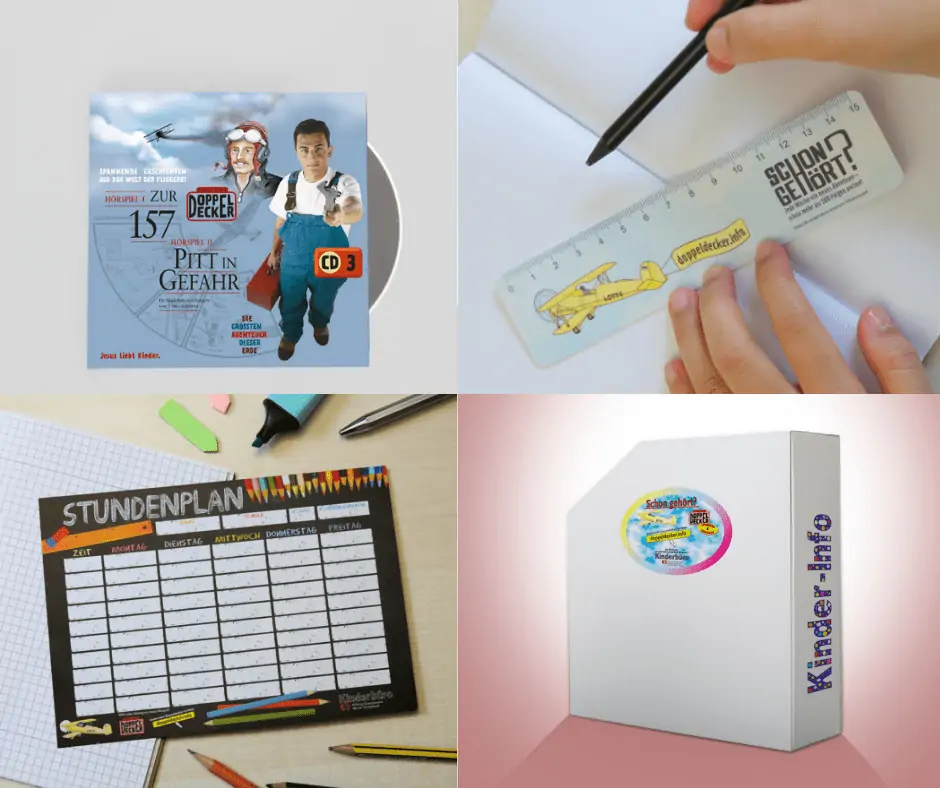 Gratis: Sammelbox, Hörspiel-CD, Stundenplan, Lineale, uvm.