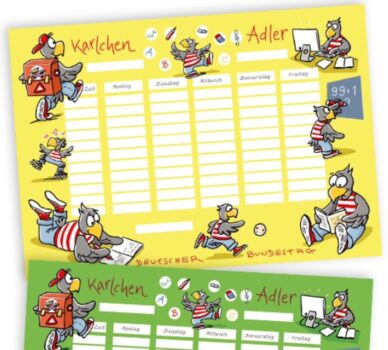 Deutscher Bundestag Download und Bestellservice fuer Infomaterial Produktdetails Stundenplan Karlchen Adler