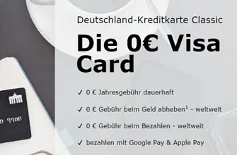 Deutschland Kreditkarte Classic ohne Jahresgebuehr kostenlos abheben