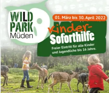 Wildpark Müden 🐗🦉 kostenloser Eintritt für Kinder bis 16 Jahre bis 30.04.2022