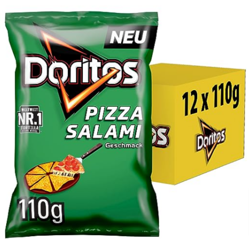 Doritos Pizza Salami Tortilla Nachos Mit Pizza Salami Geschmack Herzhafter Snack Zum Knabbern Aus Mais X G Amazon De Lebensmittel Getränke