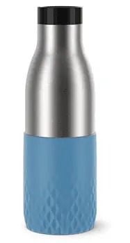 Emsa N31107 Bludrop Sleeve Trinkflasche   05 Liter   100 dicht   Quick Press Verschluss   Ergonom