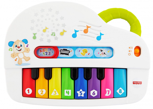 Fisher Price GFK01 Babys erstes Keayboard mit Liedern Lichtern und Geräuschen Babyspielzeug ab