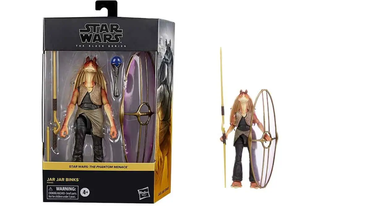 Hasbro F0490 Star Wars The Black Series Jar Jar Binks (15 cm große Star Wars Figur: Die dunkle Bedrohung Deluxe) für 16,56 € [Prime] statt 32,90 €