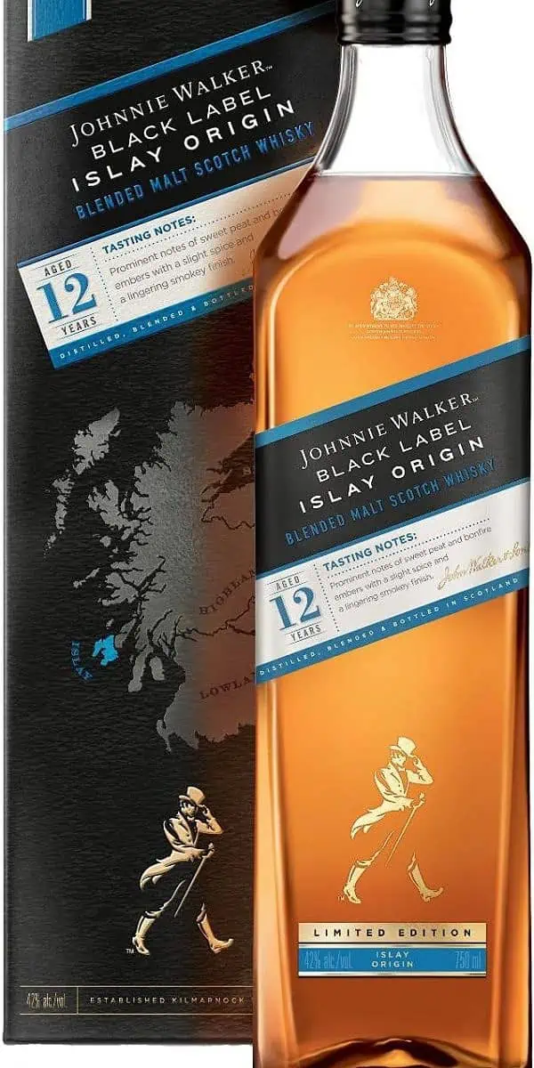 Johnnie Walker Black Label 12 Years Old Islay Origin Limited Edition Blended Malt Scotch Whisky 0,7 L für 22,24 € inkl. Prime-Versand