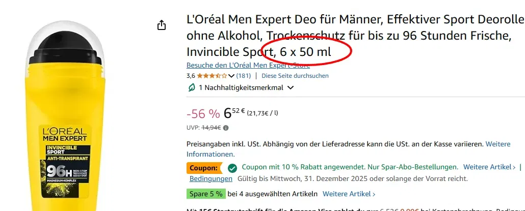 L Oreal Men Expert Deo Fuer Maenner Effektiver Sport Deoroller