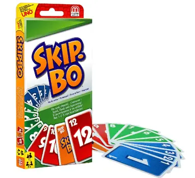 Mattel Games 52370 Skip Bo Kartenspiel und Familienspiel geeignet fuer 2 6 Spieler Spiel ab 7 Ja