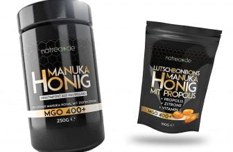 Natrea Manuka Honig MGO 400 250g gratis Manuka Bonbons e1647261237743