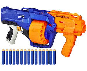 Nerf N Strike Elite Surgefire Spielzeugblaster Mit Trommelmagazin In Recycelbarer Verpackung Amaz