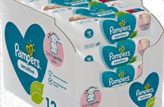 Pampers Sensitive Baby Feuchttücher 624 Tücher 12 x 52 ohne Duft für eine sanfte und weiche Rein