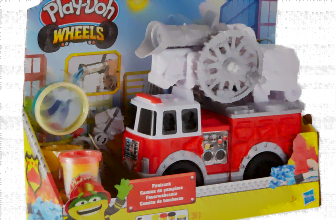 Play Doh E6103EU5 Wheels Feuerwehrauto Spielzeug mit 5 Dosen einschliesslich Wasserknete für fantasi