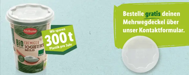 Gratis Joghurt-Mehrwegdeckel bei Lidl