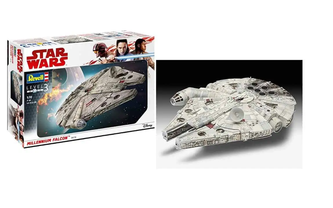 Revell Star Wars Millennium Falcon Bausatz (Level 3, Maßstab 1:72, drehbarer Sensor, bewegliche Laderampe) für 35,39 € inkl. Versand statt 48,93 €