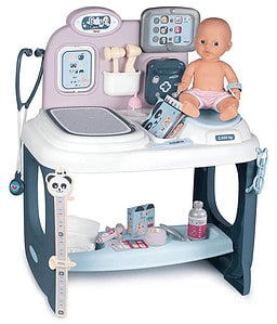 Smoby Baby Care Center Für Puppen Bis 38 Cm Mit Mechanischer Waage Untersuchungstisch Und All