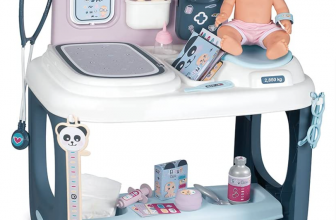 Smoby Baby Care Center für Puppen bis 38 cm mit mechanischer Waage Untersuchungstisch und all