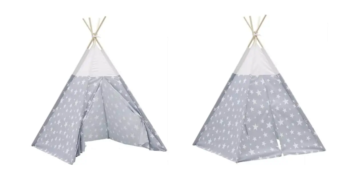 Spielzelt Star in Grau (Ø ca. 120cm) für 19,17 € inkl. Versand statt 29,95 €