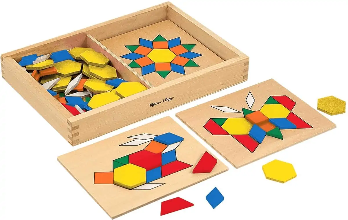 Melissa & Doug 10474 Musterblöcke und -bretter, klassisches Spielzeug aus Holz für 12,99 € [Prime] statt 23,44 €