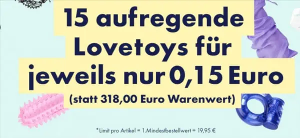 EIS DE: 15 aufregende Lovetoys für jeweils nur 15 ct (MBW 19,95 €) 🍨
