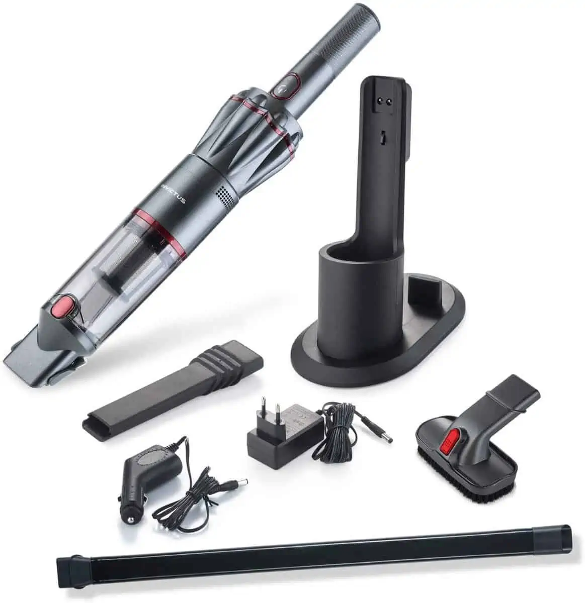 Genius Invictus One 1.0 Handstaubsauger 11-tlg. in grau (90 Watt, beutellos) für 79,99 € inkl. Versand statt 119,95 €