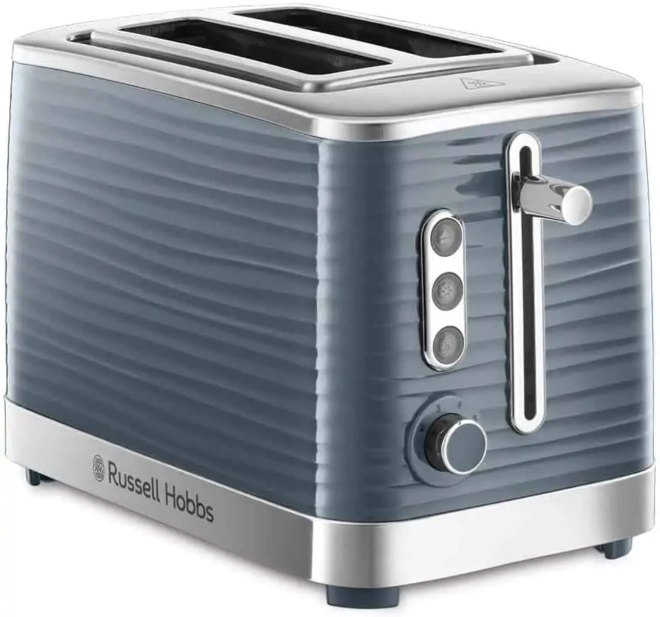 Russell Hobbs Toaster Inspire grau (2 extra breite Toastschlitze, inkl. Brötchenaufsatz, 6 einstellbare Bräunungsstufen) für 31,99 € inkl. Versand statt 39,99 €