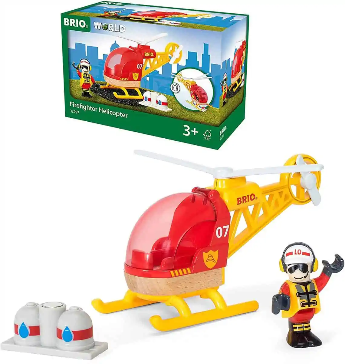 BRIO Bahn 33797 – Feuerwehr-Hubschrauber für 8,96 € [Prime] statt 13,99 €