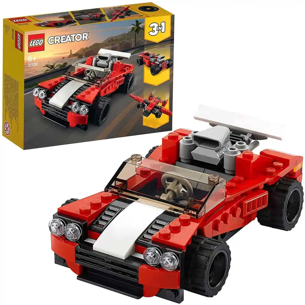 LEGO 31100 Creator 3-In-1 Sportwagen Spielzeug Set für 6,73 € [Prime] statt 9,90 €