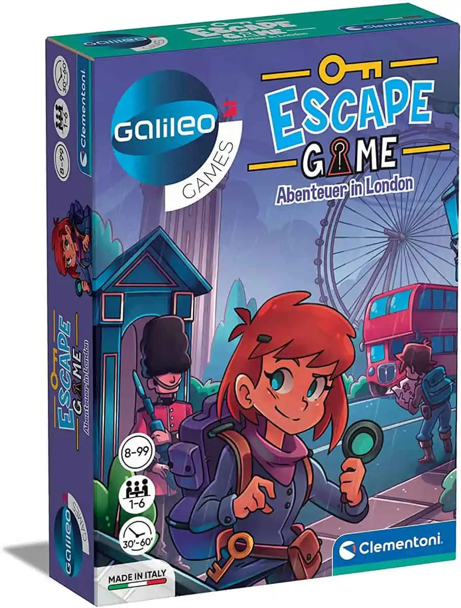 Clementoni 59269 Escape Game – Abenteuer in London – Gesellschaftsspiel für 4,99 € [Prime] statt 9,94 €