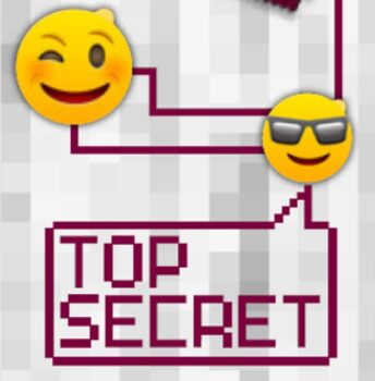 BMFSFJ Webcamsticker Karte TOP SECRET