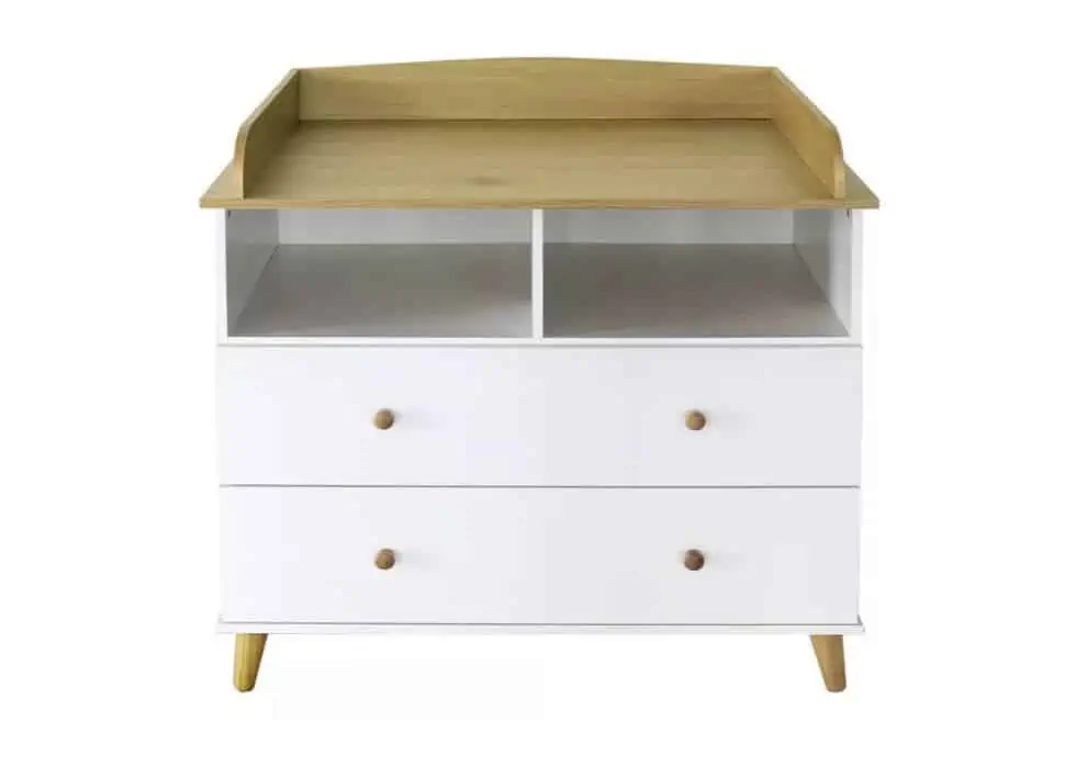 Bessagi Wickelkommode massiv „Lou“ in weiß/kieferfarben für 191,36 € inkl. Versand statt 299,00 €