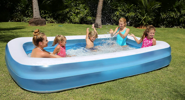 Bestway 54150 04 Planschbecken Blue Rectangular Family Pool 305 x 183 x 46 cm  Amazon.de  Garten