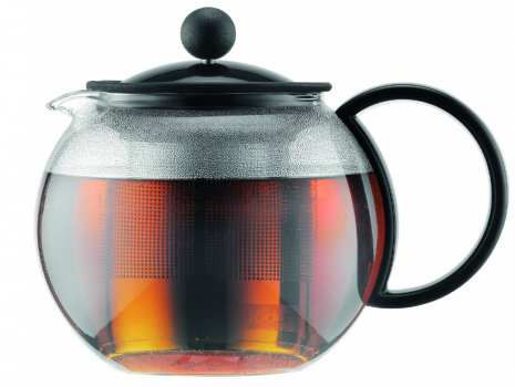 Bodum 1812 01 assam Teebereiter French Press System Permanent Edelstahlfilter 05 liters schwarz